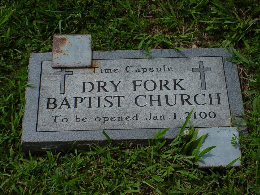  Dry Fork time capsual Headstone Photo, Dry Fork Cemetery, Callaway County genealogy