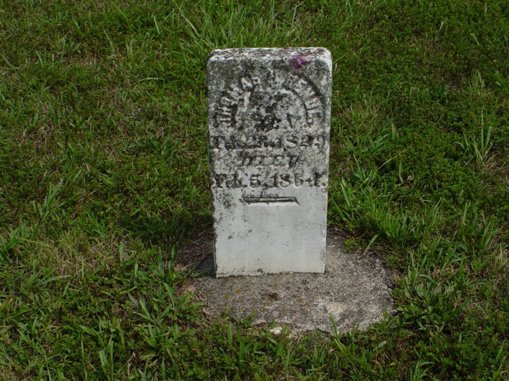  Thomas H. Renoe Headstone Photo, Dry Fork Cemetery, Callaway County genealogy