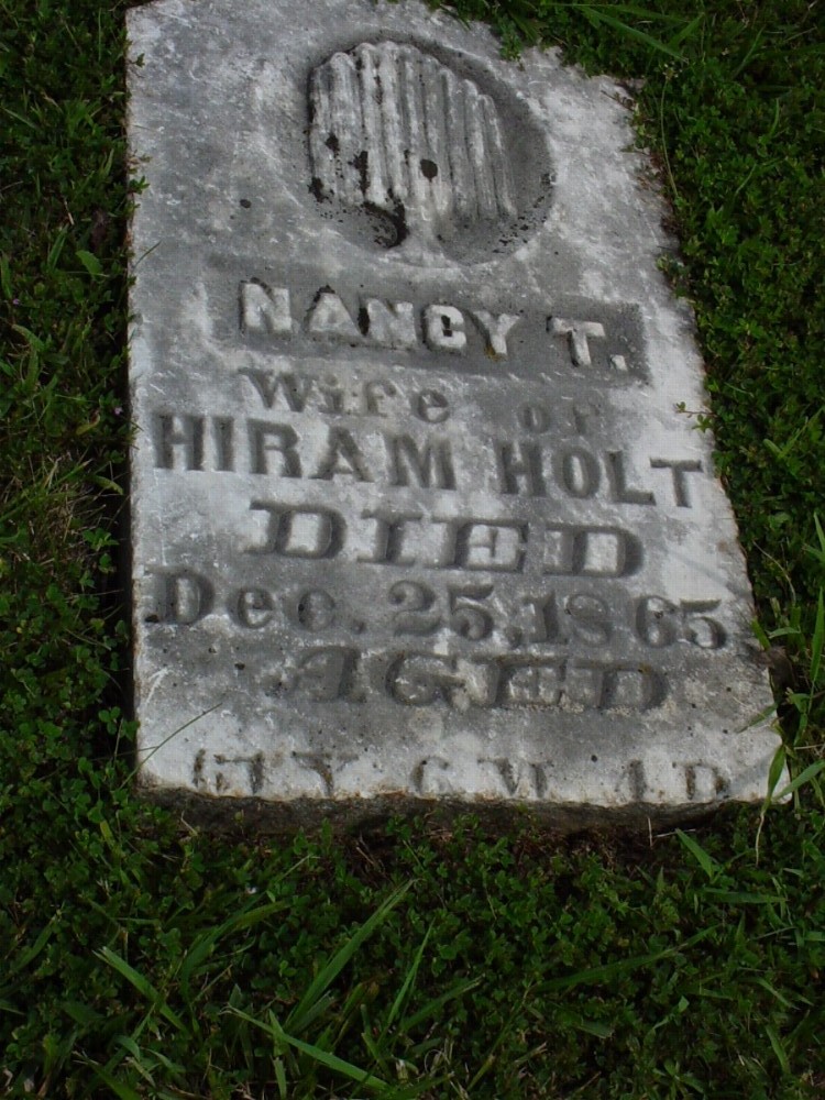  Nancy Stanfield Holt Headstone Photo, Dry Fork Cemetery, Callaway County genealogy