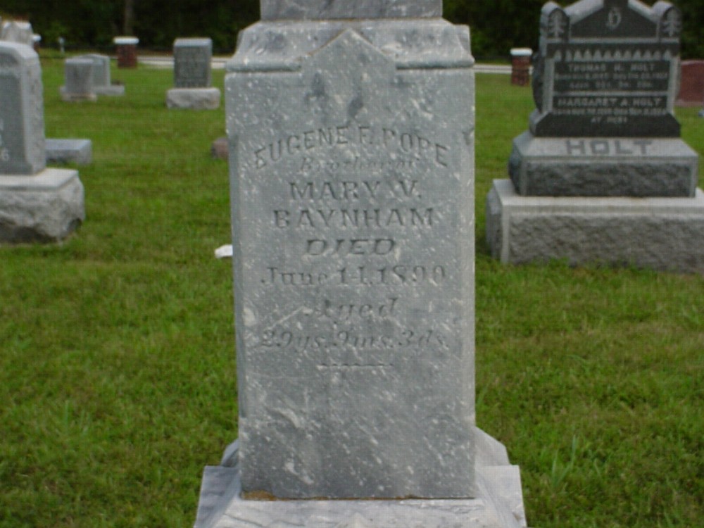  Eugene F. Pope Headstone Photo, Dry Fork Cemetery, Callaway County genealogy