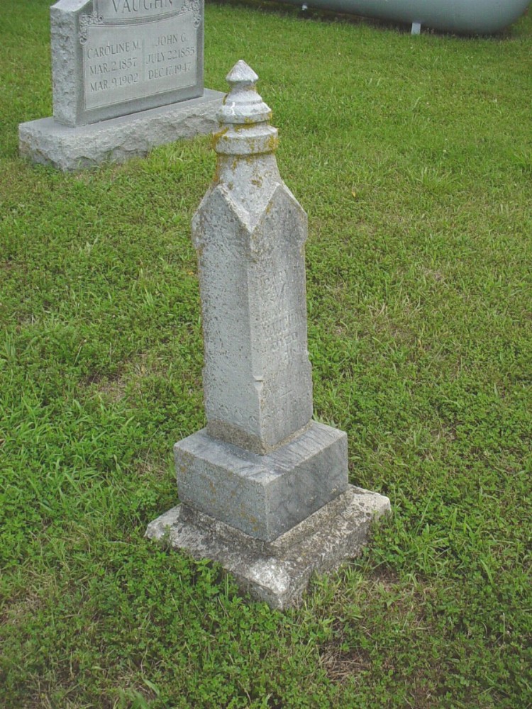  Cary T. Vaughn Headstone Photo, Dry Fork Cemetery, Callaway County genealogy