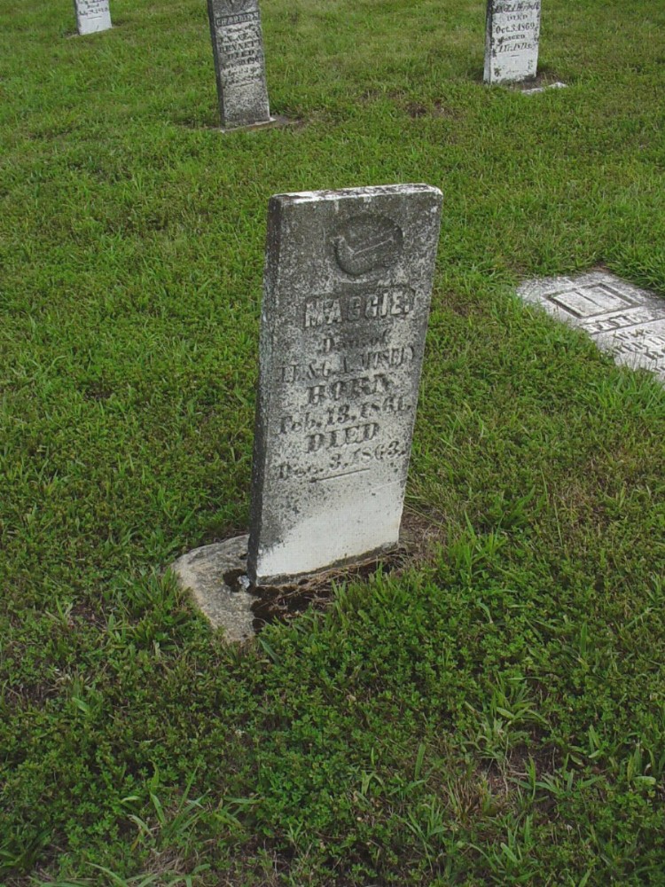  Maggie Mosley Headstone Photo, Dry Fork Cemetery, Callaway County genealogy