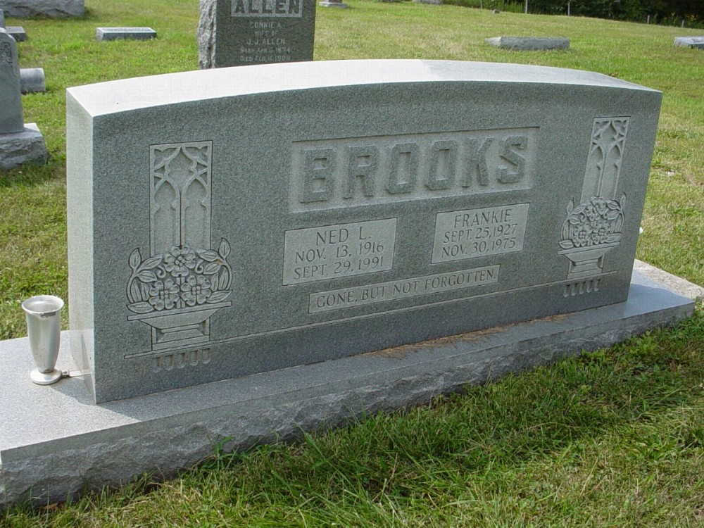  Ned Brooks and Frankie Stokes Headstone Photo, Dry Fork Cemetery, Callaway County genealogy