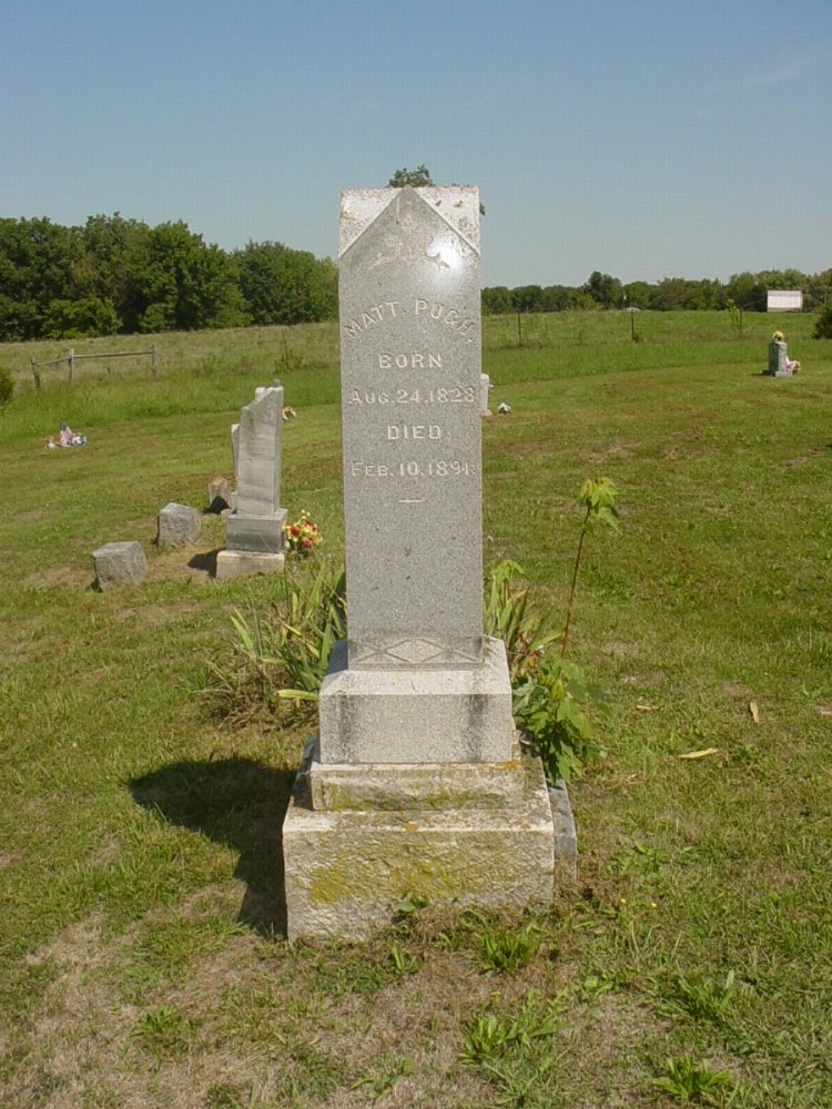  Madison Pugh Headstone Photo, Ebenezer Baptist Church Cemetery, Callaway County genealogy