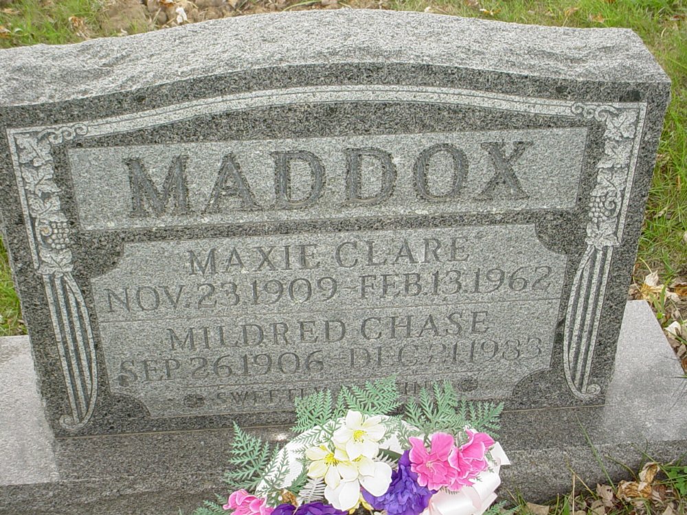 Maxie C. & Mildred C. Maddox Headstone Photo, Ebenezer Baptist Church Cemetery, Callaway County genealogy