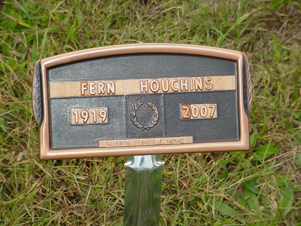  Margaret Fern Houchins Headstone Photo, Ebenezer Baptist Church Cemetery, Callaway County genealogy
