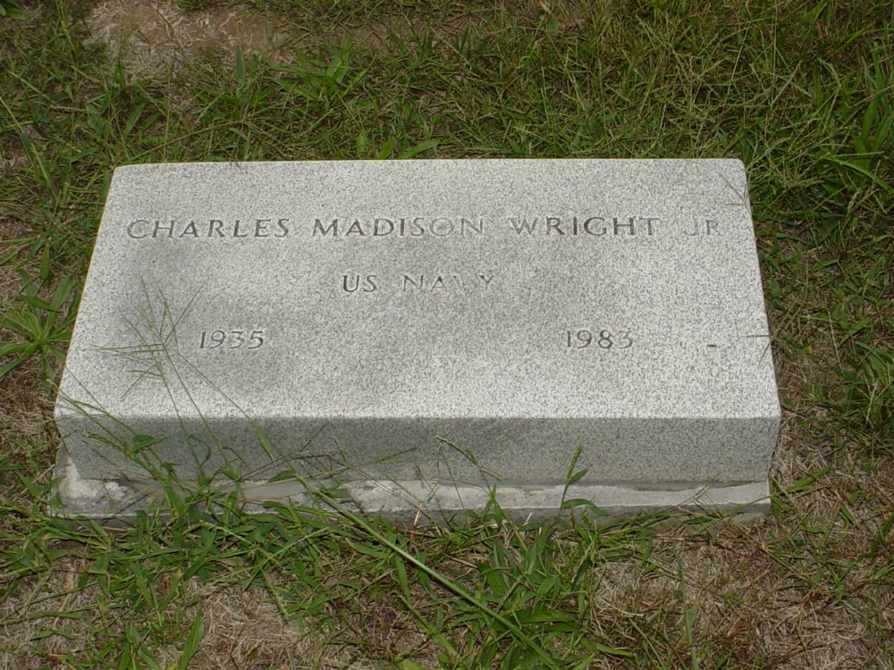  Charles Madison Wright Jr. Headstone Photo, Ebenezer Baptist Church Cemetery, Callaway County genealogy