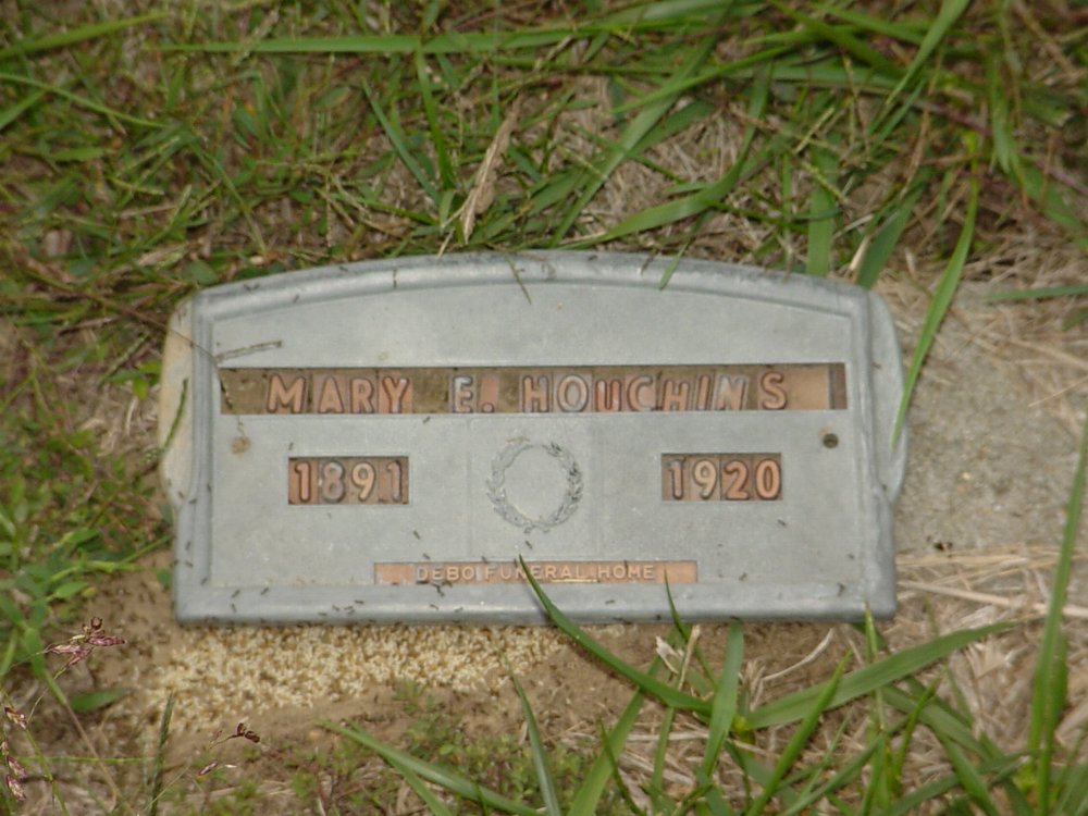  Mary E. Thompson Houchins Headstone Photo, Ebenezer Baptist Church Cemetery, Callaway County genealogy