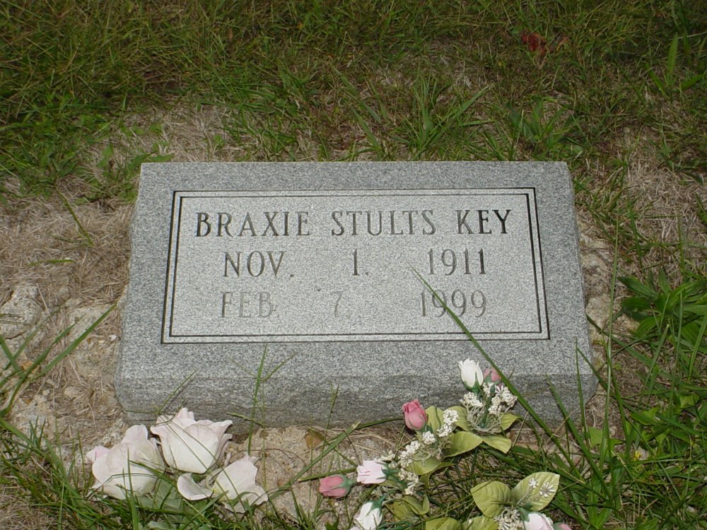  Braxie Stults Key Headstone Photo, Ebenezer Baptist Church Cemetery, Callaway County genealogy