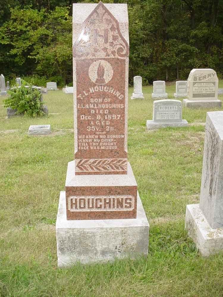  Thomas L. Houchins Headstone Photo, Ebenezer Baptist Church Cemetery, Callaway County genealogy