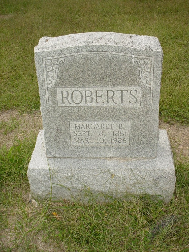  Margaret Bell Shon Roberts Headstone Photo, Ebenezer Baptist Church Cemetery, Callaway County genealogy