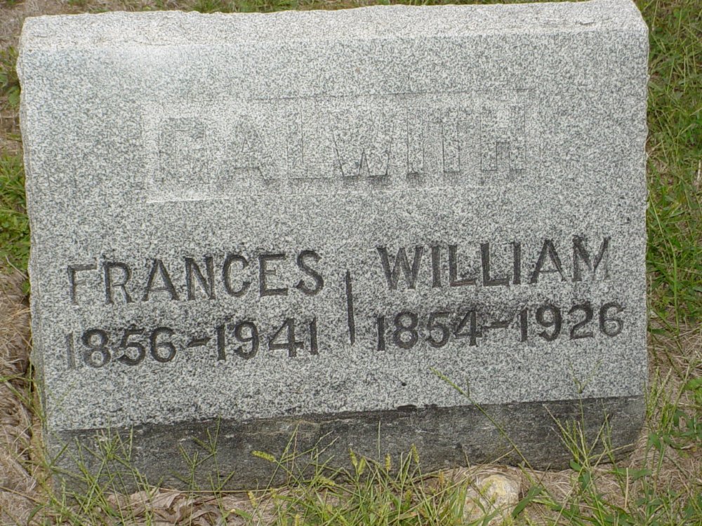  William Galwith & Frances Goodman Headstone Photo, Ebenezer Baptist Church Cemetery, Callaway County genealogy