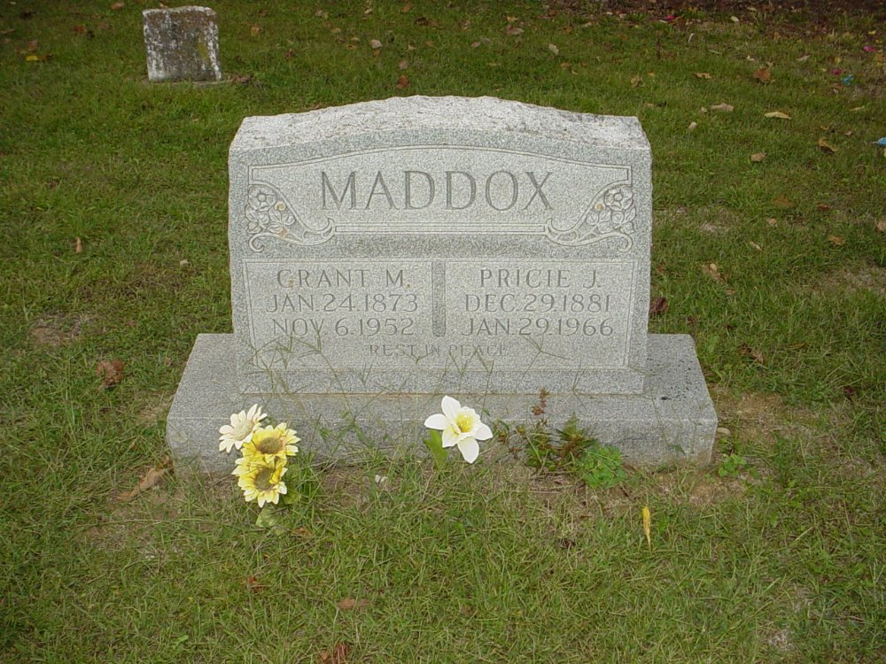  Grant M. Maddox & Pricie J. Wright