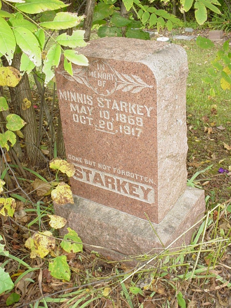  Minnis Starkey Headstone Photo, Ebenezer Baptist Church Cemetery, Callaway County genealogy