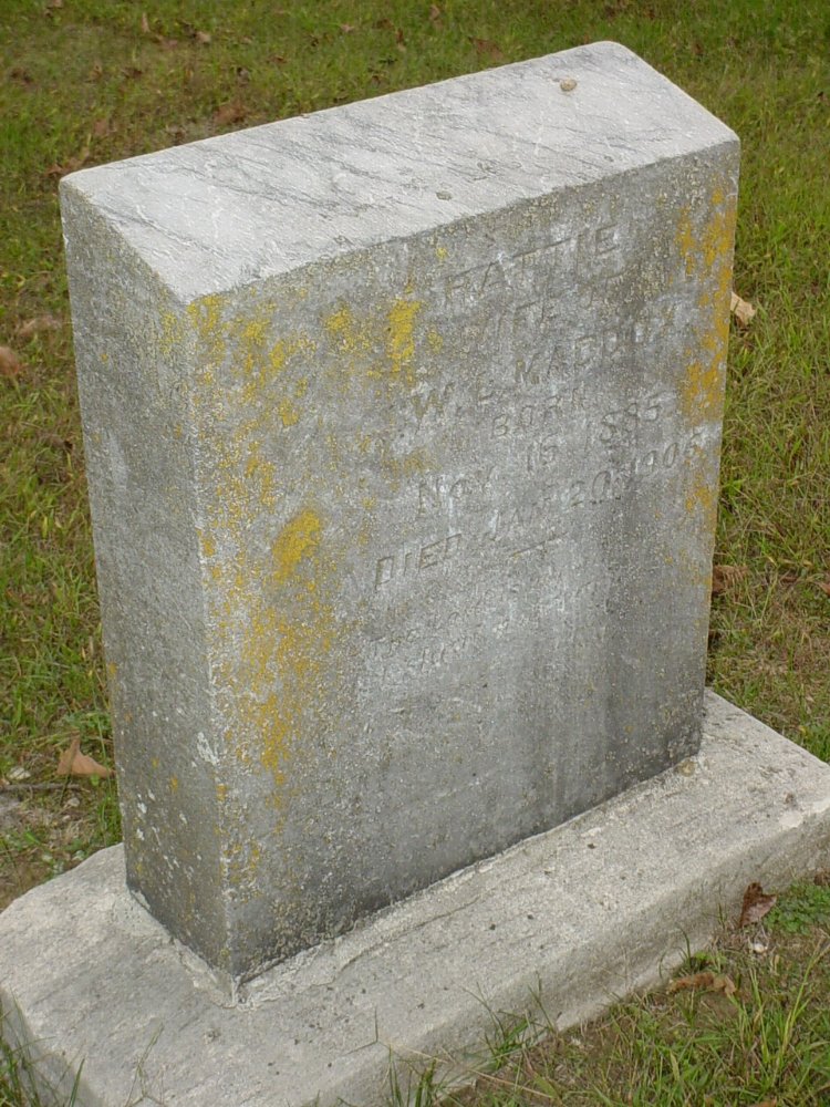  Hattie Butler Maddox Headstone Photo, Ebenezer Baptist Church Cemetery, Callaway County genealogy