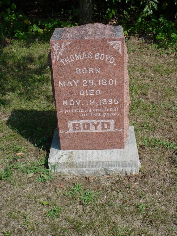  Thomas Boyd Jr. Headstone Photo, Guthrie Cemetery, Callaway County genealogy