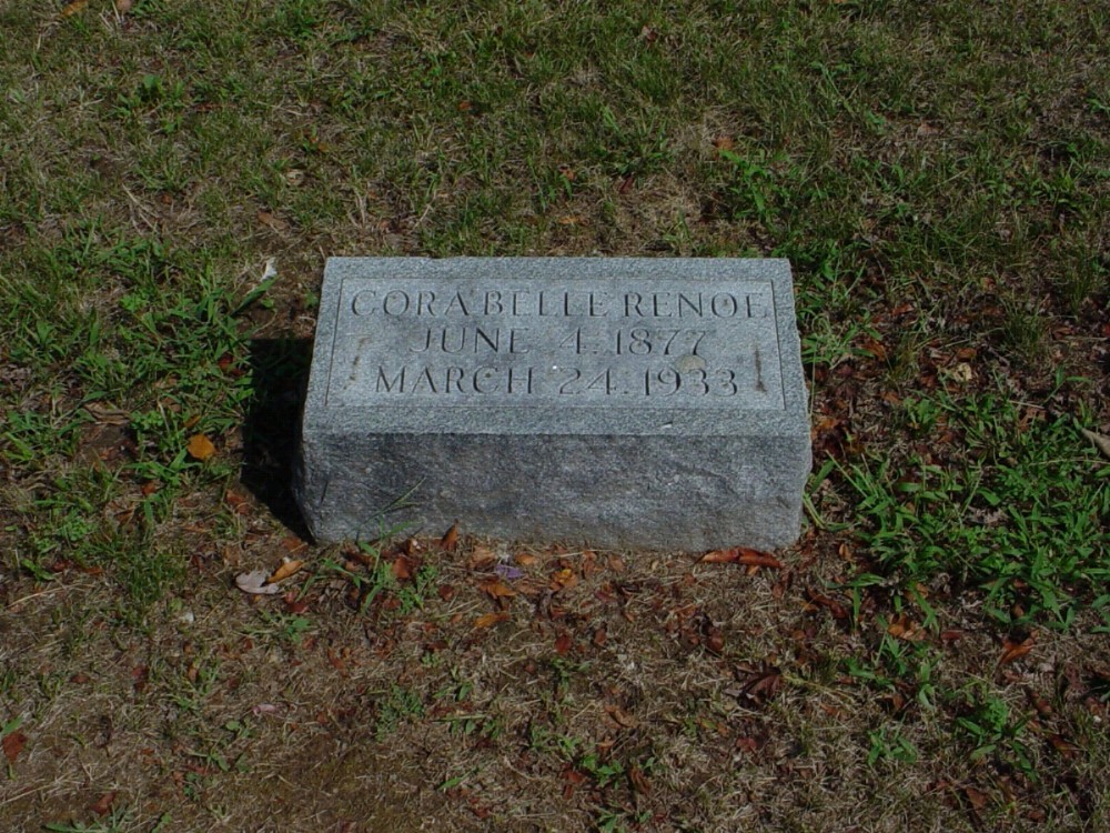  Cora Bell Sanford Renoe Headstone Photo, Guthrie Cemetery, Callaway County genealogy