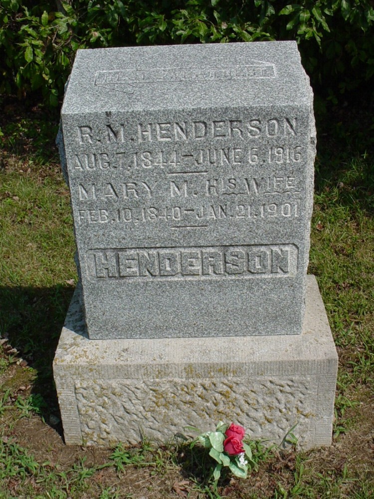  Robert Henderson & Mary Turner Headstone Photo, Guthrie Cemetery, Callaway County genealogy