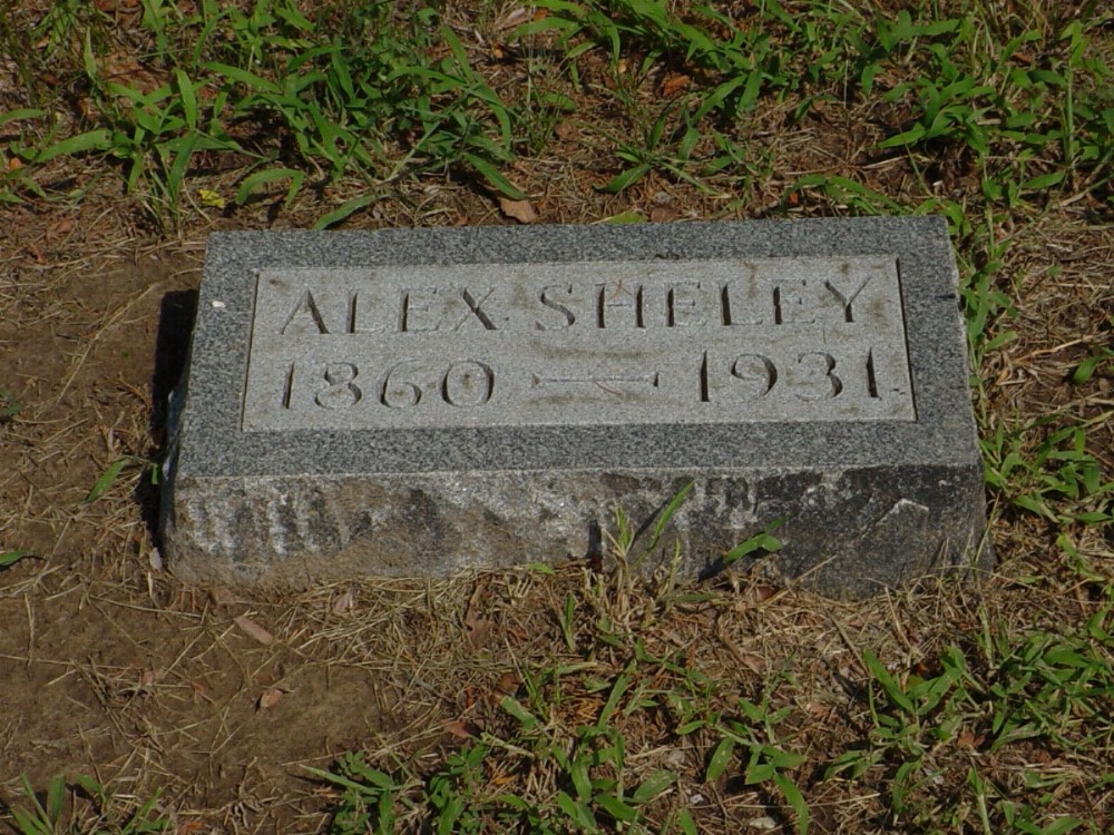  Alexander Singleton Sheley Headstone Photo, Guthrie Cemetery, Callaway County genealogy
