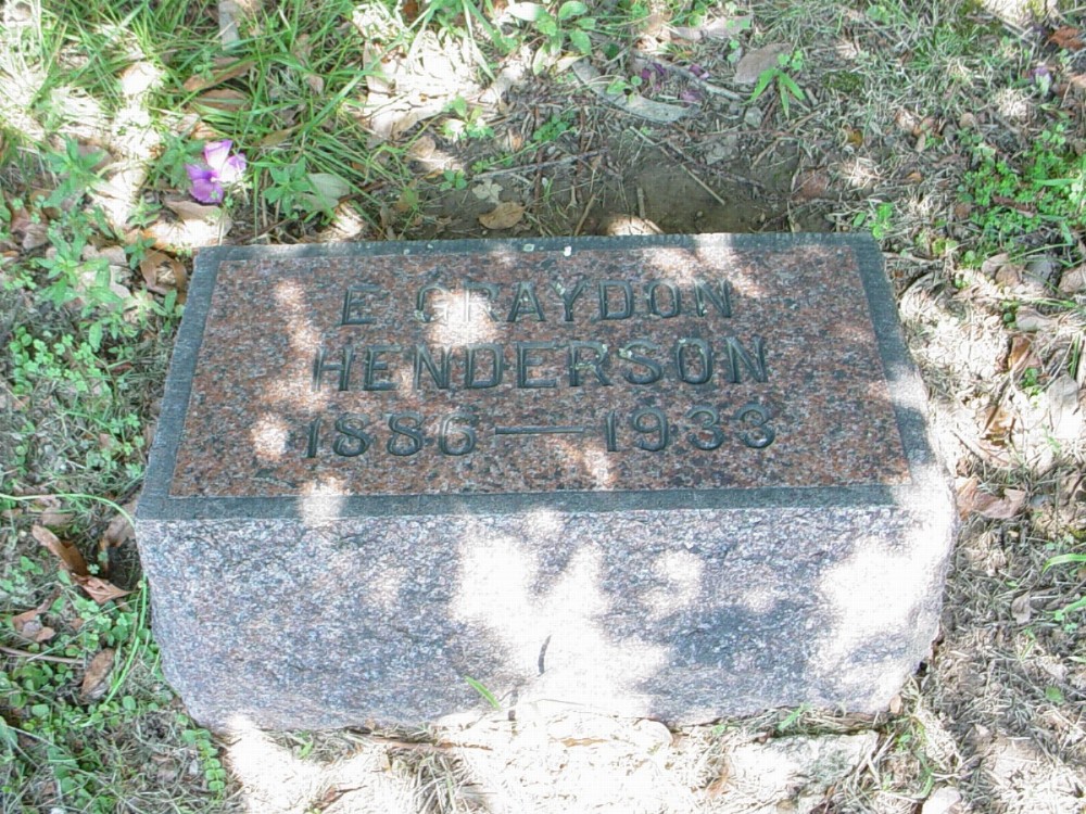  Elmer Henderson Headstone Photo, Guthrie Cemetery, Callaway County genealogy