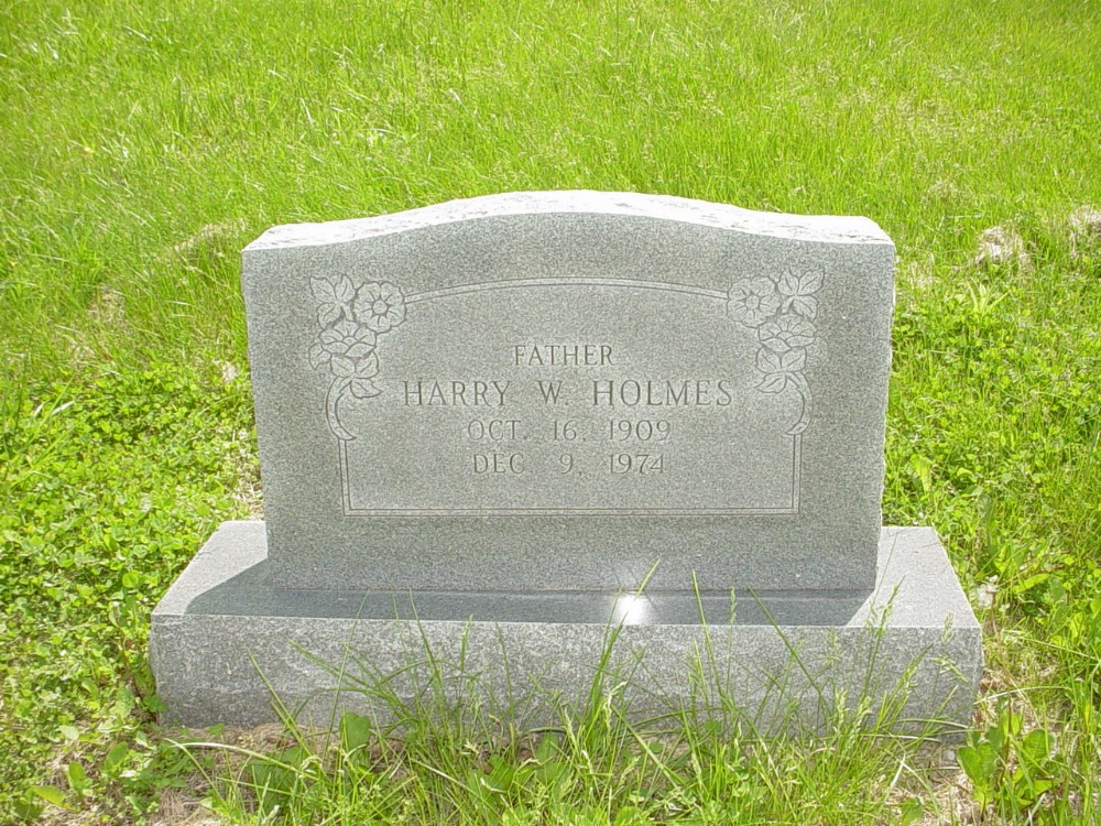  Harry W. Holmes Headstone Photo, Guthrie Cemetery, Callaway County genealogy