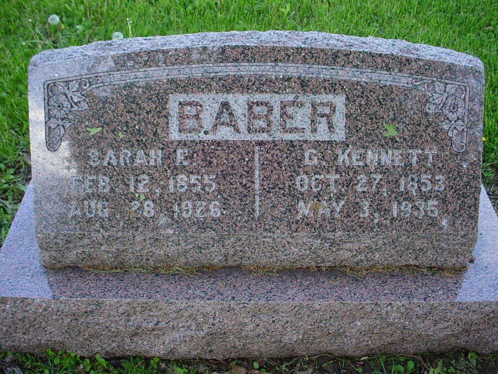  George Kennett Baber & Sarah E. Moore