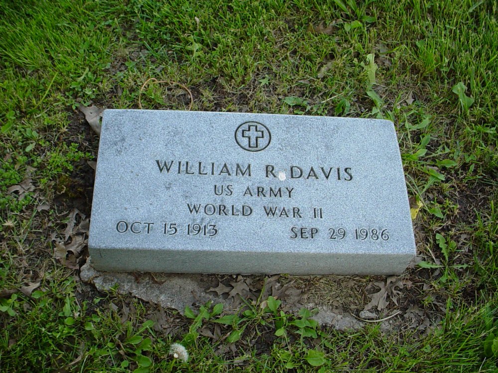  William R. Davis Headstone Photo, Hams Prairie Christian Cemetery, Callaway County genealogy