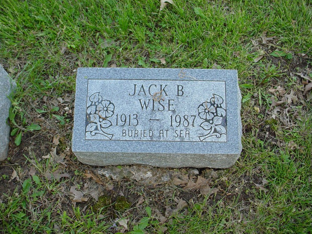  Jack B. Wise Headstone Photo, Hams Prairie Christian Cemetery, Callaway County genealogy