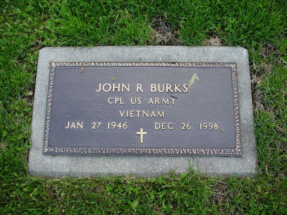  John R. Burks Headstone Photo, Hams Prairie Christian Cemetery, Callaway County genealogy
