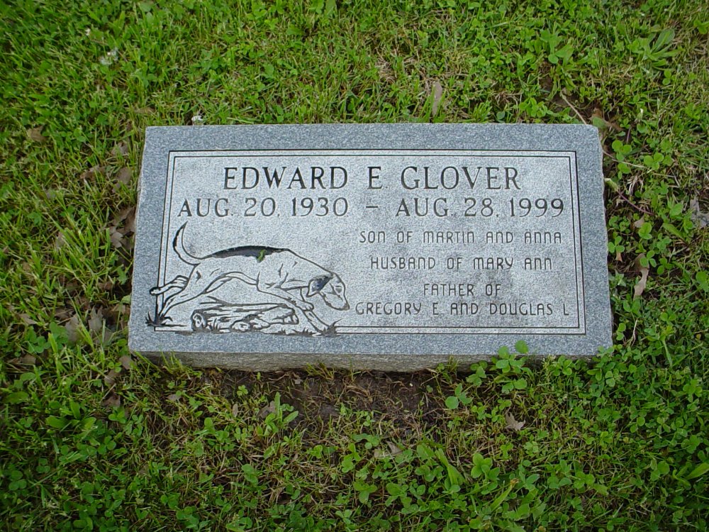  Edward E. Glover Headstone Photo, Hams Prairie Christian Cemetery, Callaway County genealogy
