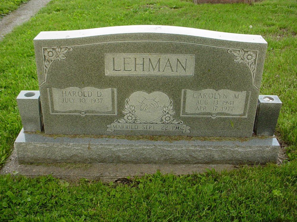  Carolyn Lehman Headstone Photo, Hams Prairie Christian Cemetery, Callaway County genealogy