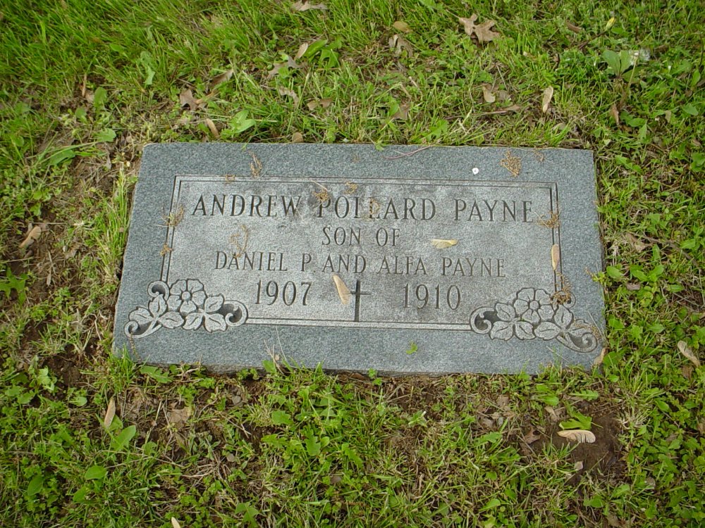  Andrew P. Payne Headstone Photo, Hams Prairie Christian Cemetery, Callaway County genealogy