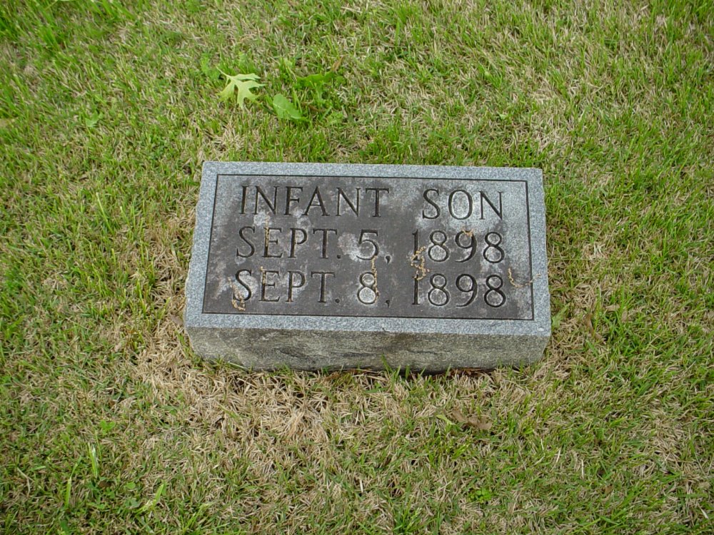  Infant son Breid Headstone Photo, Hams Prairie Christian Cemetery, Callaway County genealogy