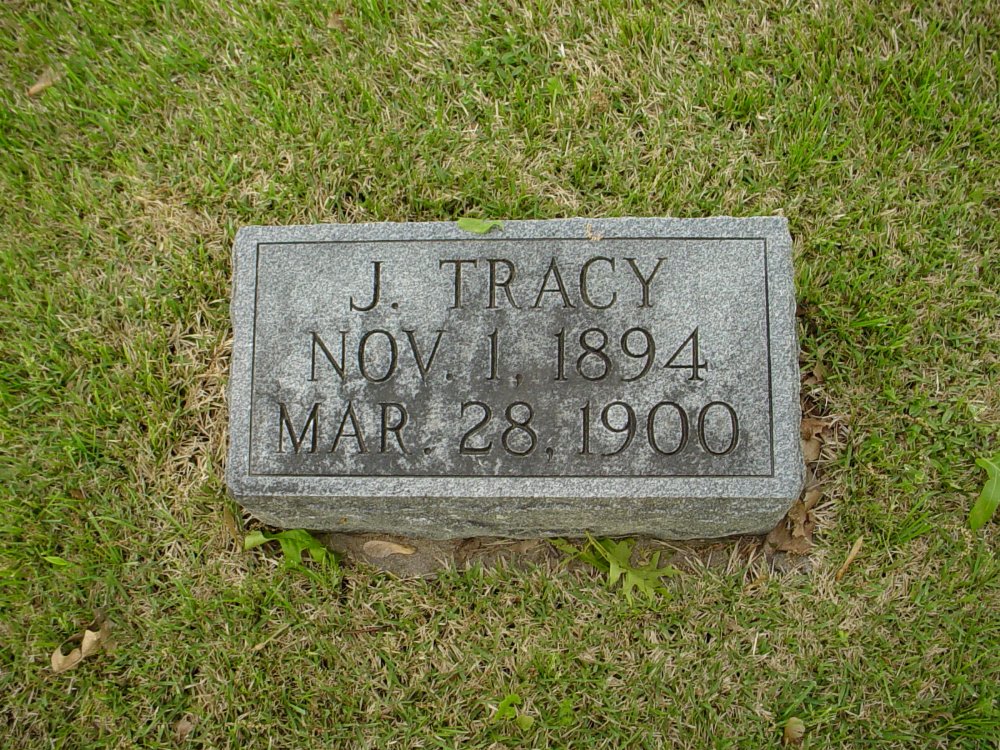  J. Tracy Breid Headstone Photo, Hams Prairie Christian Cemetery, Callaway County genealogy