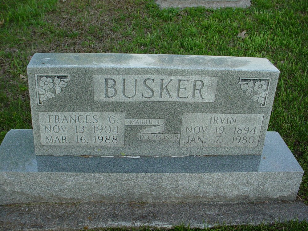  Irvin & Frances Busker