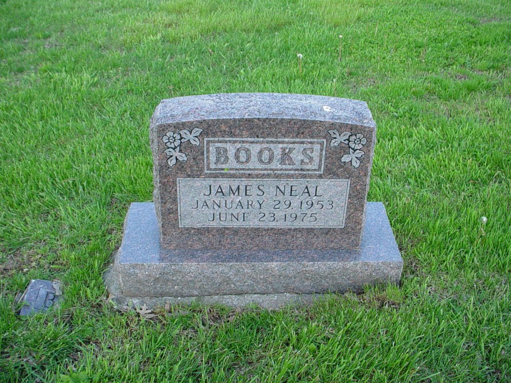  James N. Books Headstone Photo, Hams Prairie Christian Cemetery, Callaway County genealogy