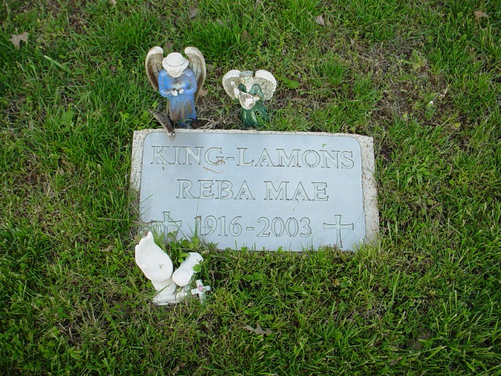  Reba Mae Lammons Headstone Photo, Hams Prairie Christian Cemetery, Callaway County genealogy
