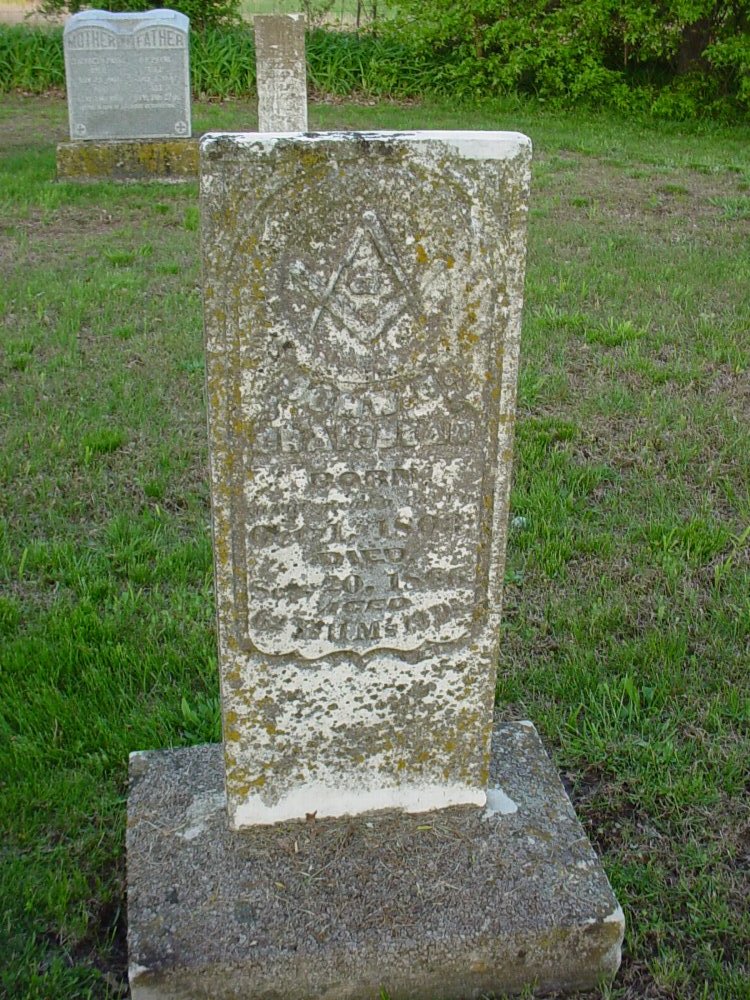 John R. Craighead Headstone Photo, Hams Prairie Christian Cemetery, Callaway County genealogy