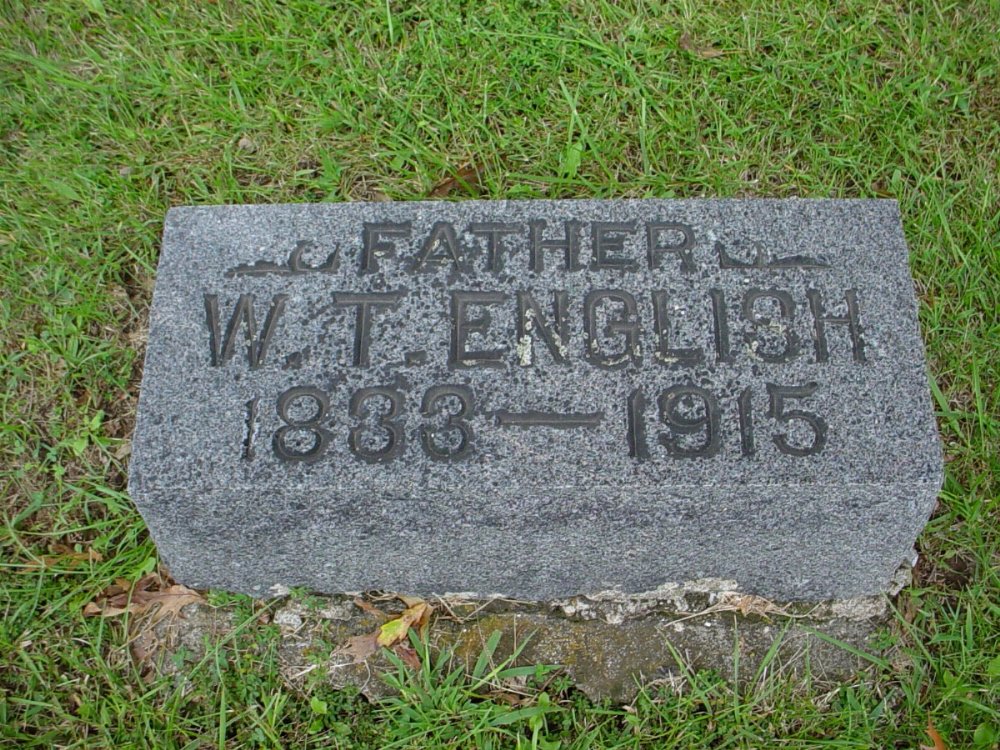  William T. English Headstone Photo, Harmony Baptist Cemetery, Callaway County genealogy