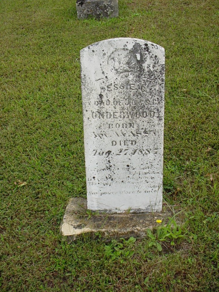  Bessie C. Underwood Headstone Photo, Harmony Baptist Cemetery, Callaway County genealogy