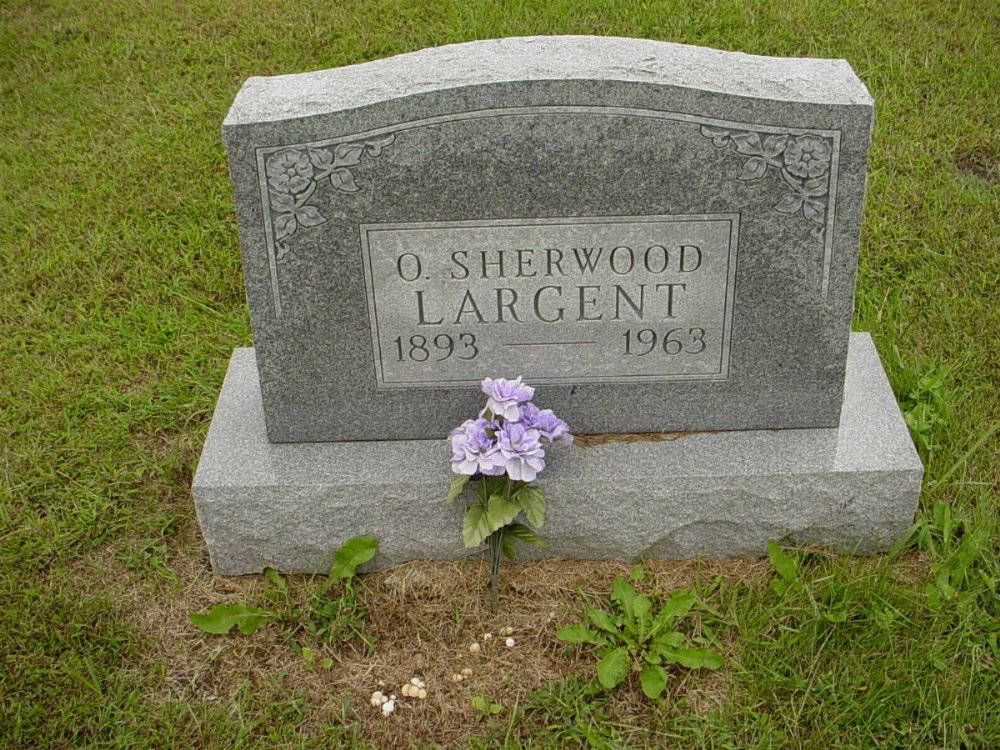  O. Sherwood Largent Headstone Photo, Harmony Baptist Cemetery, Callaway County genealogy