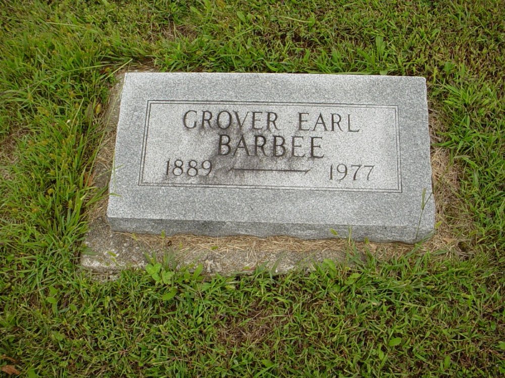  Grover E. Barbee Headstone Photo, Harmony Baptist Cemetery, Callaway County genealogy
