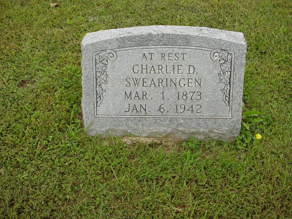  Charles Swearingen Headstone Photo, Harmony Baptist Cemetery, Callaway County genealogy