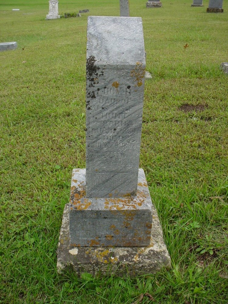 Lucy B. Hunt Headstone Photo, Harmony Baptist Cemetery, Callaway County genealogy