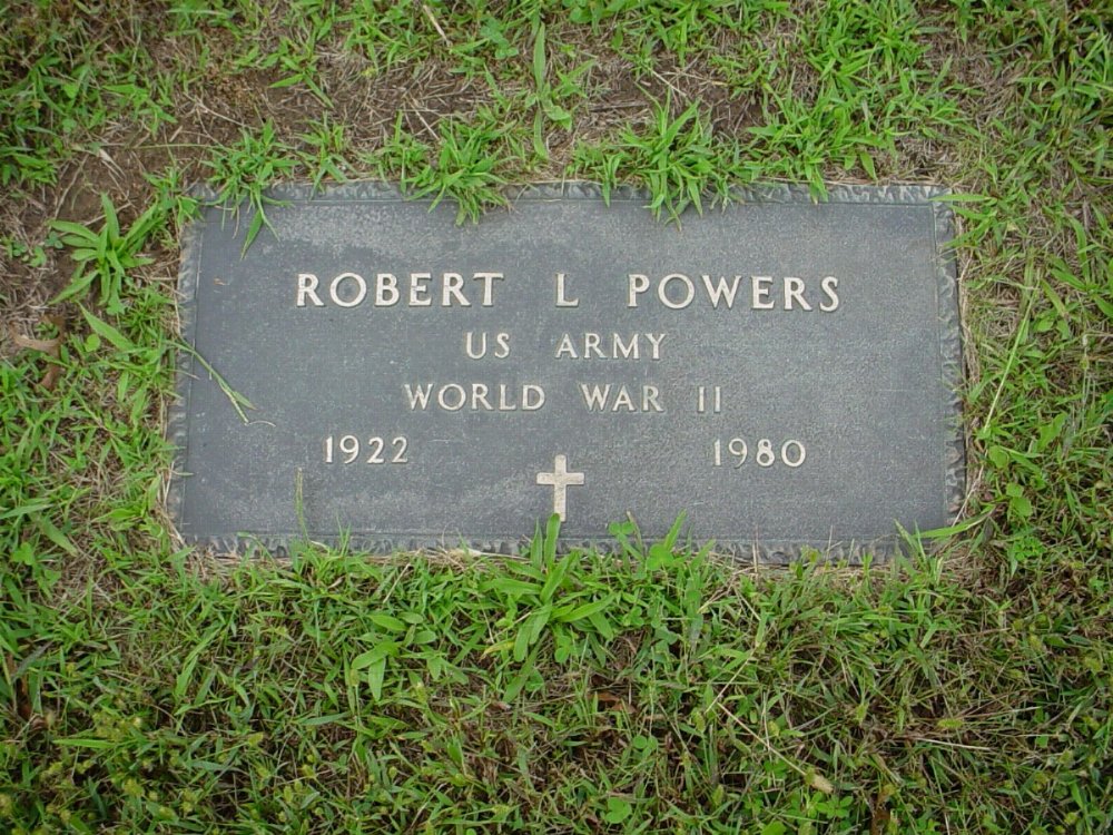  Robert L. Powers Headstone Photo, Harmony Baptist Cemetery, Callaway County genealogy