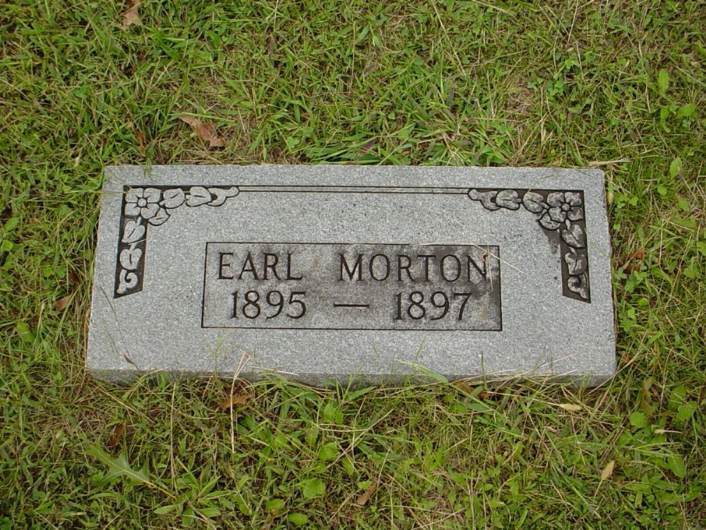  Earl Morton Headstone Photo, Harmony Baptist Cemetery, Callaway County genealogy