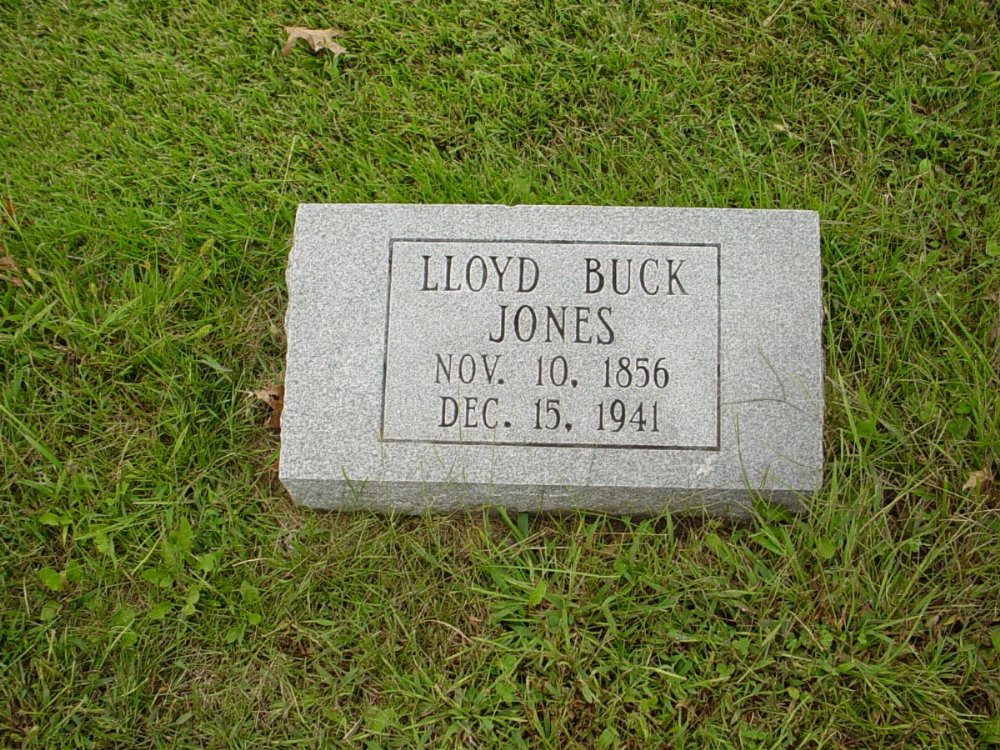  Lloyd B. Jones Headstone Photo, Harmony Baptist Cemetery, Callaway County genealogy