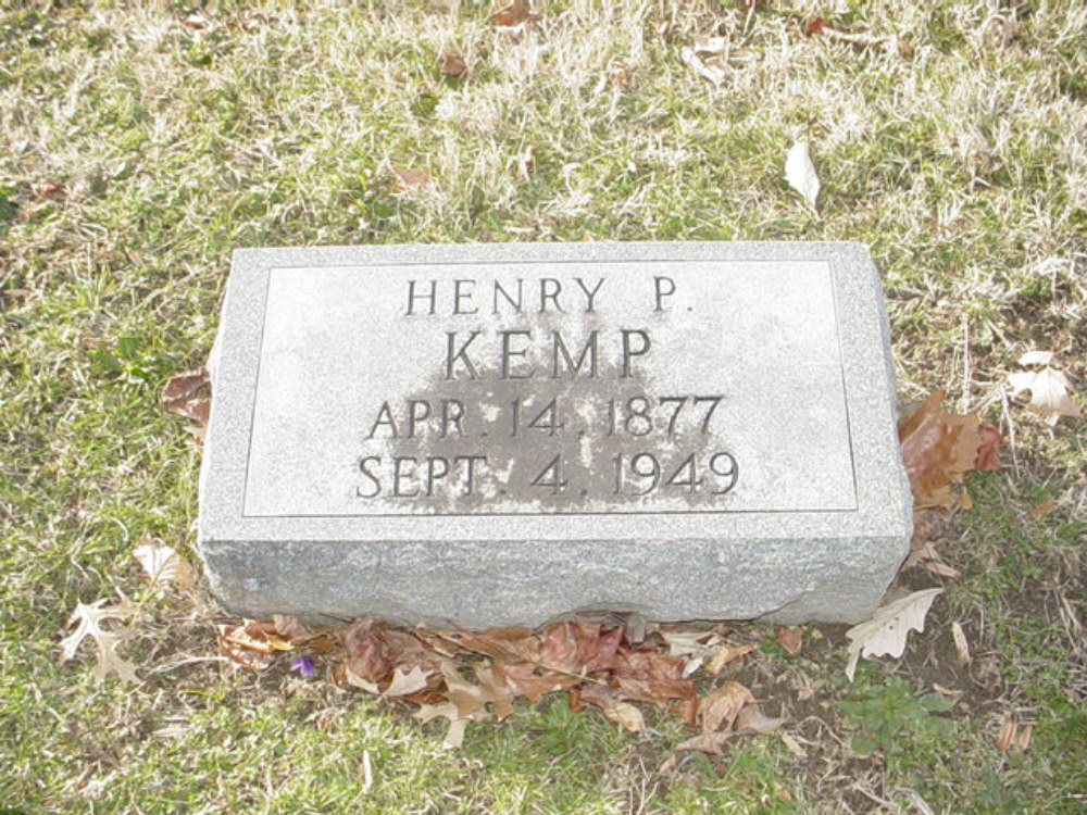  Henry Patrick Kemp Headstone Photo, Hillcrest Cemetery, Callaway County genealogy
