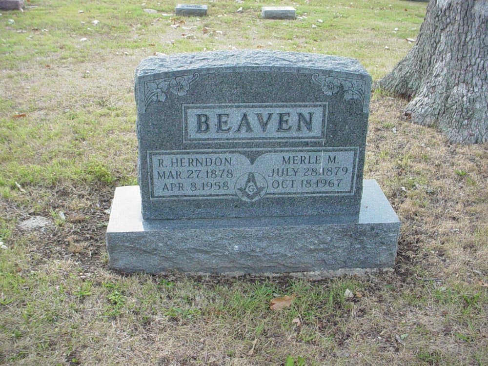  Roger H. & Merle M. Beaven Headstone Photo, Hillcrest Cemetery, Callaway County genealogy