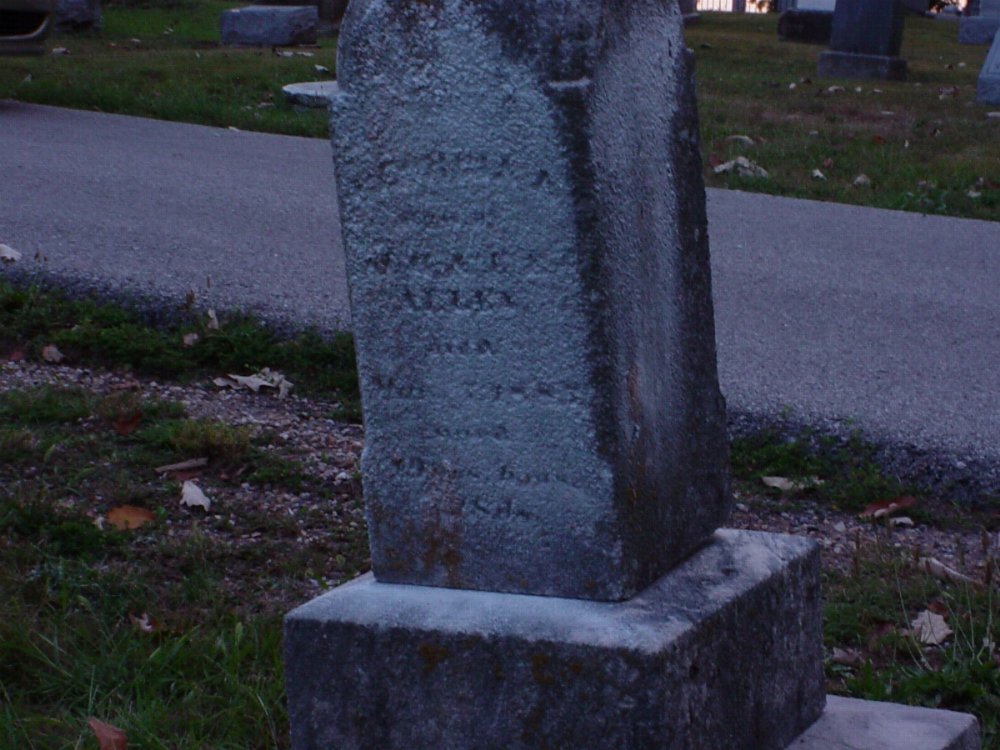  Georgia A. Allen Headstone Photo, Hillcrest Cemetery, Callaway County genealogy